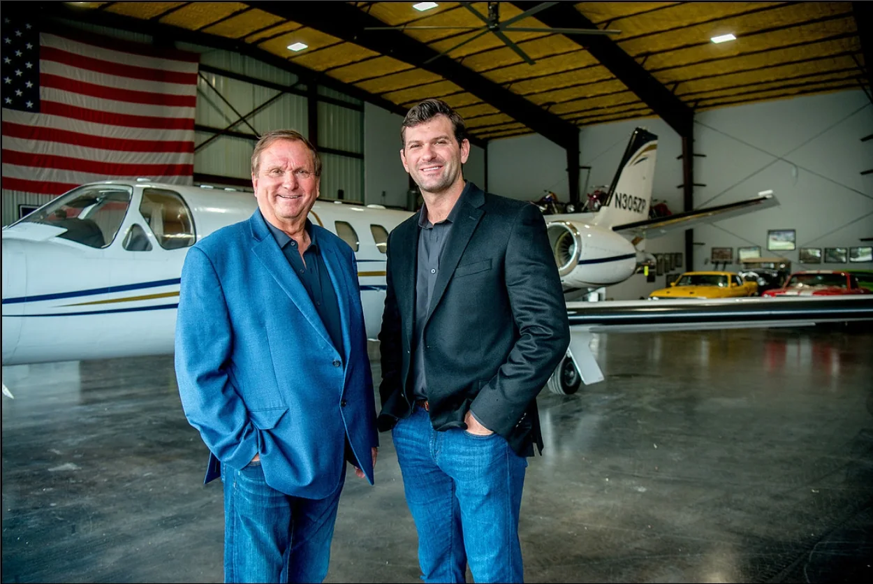 Williams Jet Center family team with aircraft